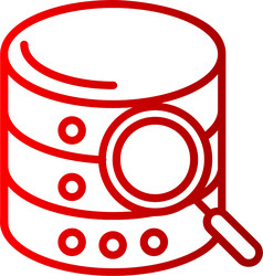 database line gradient icon vector image