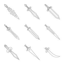 isolated object of game and armor symbol vector image