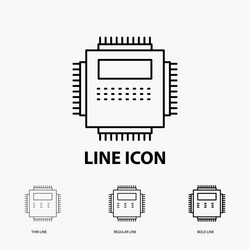 processor hardware computer pc technology icon vector image