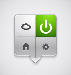 start power button ui icon design on off symbol vector image