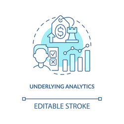 Underlying analytics concept icon Royalty Free Vector Image