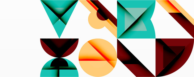 abstract geometric shapes overlap creating vector image