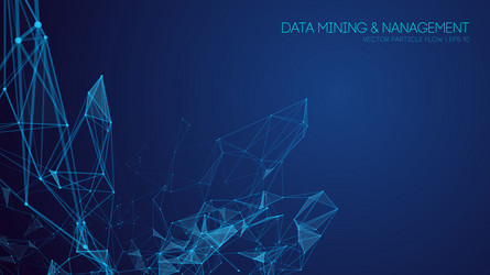 blue network data structures abstract background vector image