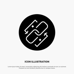 link chain url connection solid glyph icon vector image