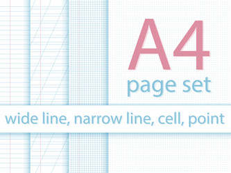 a4 page dots lines cell for notebook layout vector image