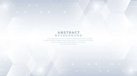 Abstract white and grey hexagonal pattern vector