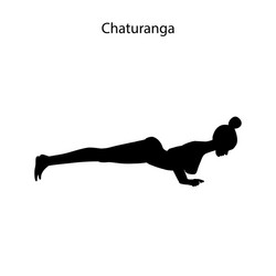 yoga pose. Vector illustration. chaturanga pose 8321581 Vector Art