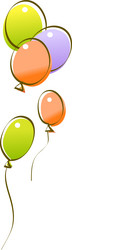 Flat balloon birthday icon Royalty Free Vector Image