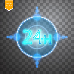 neon target isolated game interface element vector image