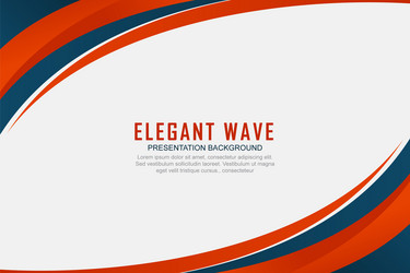 presentation background with elegant wave design vector image