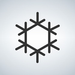 Snowflake icon minimalistic vector