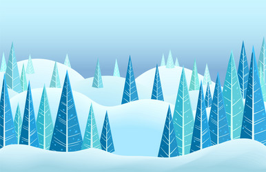 Winter Snow Landscape Vector Image