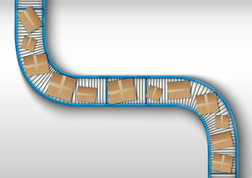 Conveyor belt realistic Royalty Free Vector Image