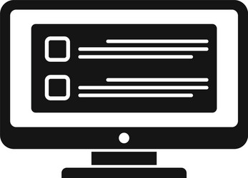 online computer task icon simple style vector image