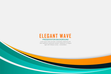 presentation background with elegant wave design vector image