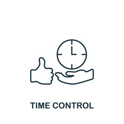 Time control icon line simple for templates vector