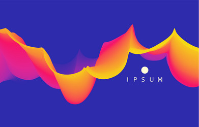 3d wavy background with dynamic effect abstract vector image