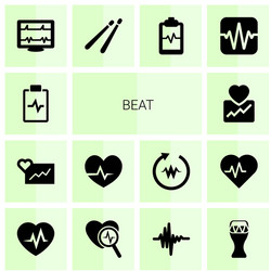 22 beat icons Royalty Free Vector Image - VectorStock