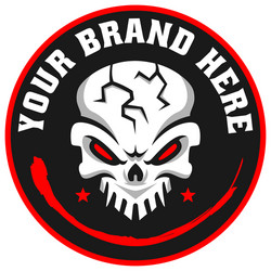 Skull with Wings Logo Vector Image