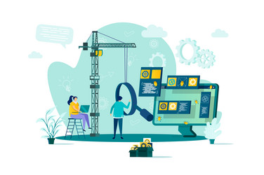 Software Testing Flat Style Concept vector image