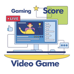streaming service concept image computer screen vector image