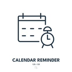 Calendar reminder icon date notification alarm vector