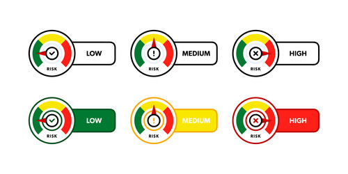 risk scale visual guide to levels vector image
