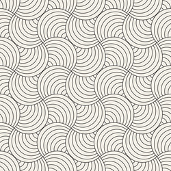seamless rounded lines pattern abstract vector image