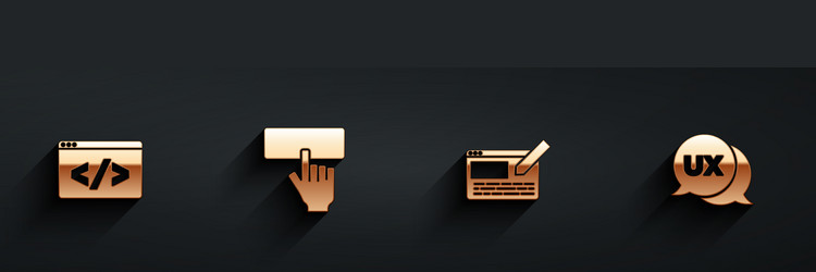 set front end development keyboard ui or ux vector image