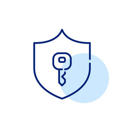 shield and key secure browsing computer usage vector image
