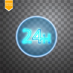 neon target isolated game interface element vector image