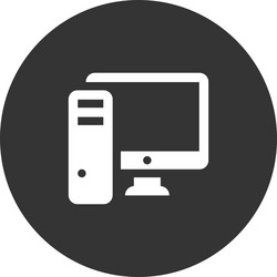 pc computer icon in modern style for web site vector image