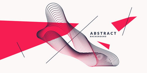 abstract background with dynamic linear waves vector image