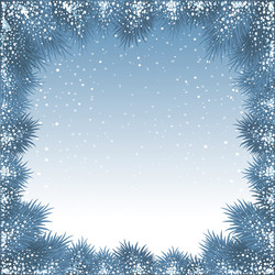 Winter frame vector