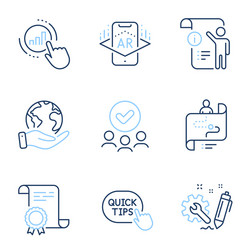 engineering journey path and manual doc icons set vector