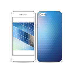 mobile smartphone with an example of the screen vector image