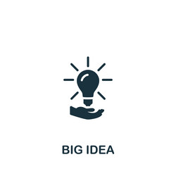 Big idea icon monochrome simple project planning vector