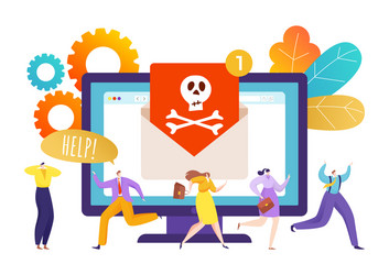 computer internet security virus data protection vector image