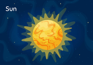 Sun star collection of planets solar system Vector Image
