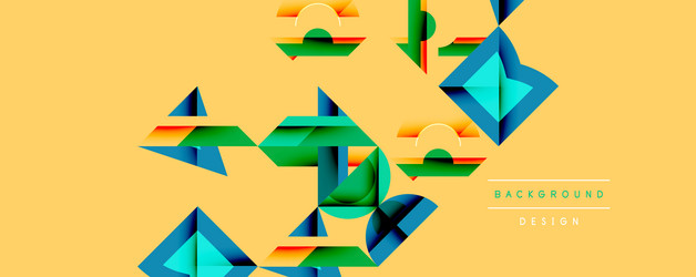 abstract geometric shapes overlap creating vector image