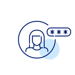 logging into user account password protected vector image
