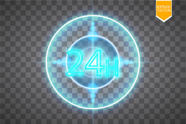 neon target isolated game interface element vector image