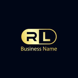 Initial letter rl logo template design Royalty Free Vector