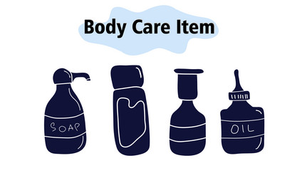 Items and elements for body care bathroom Vector Image