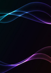 dark rainbow flame curve layer abstract background vector image