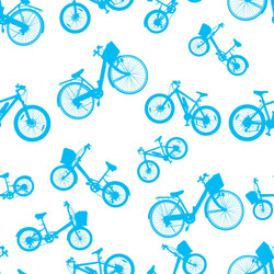 seamless blue bicycle bike vector