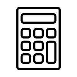 calculator icon in line style for any projects vector image