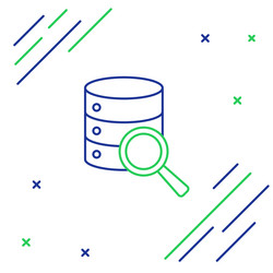 line server data web hosting icon isolated vector image