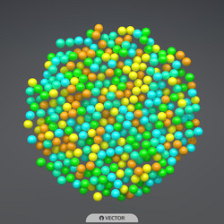 Sphere abstract structure with particles vector