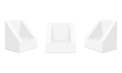 triangle display boxes mockups vector image